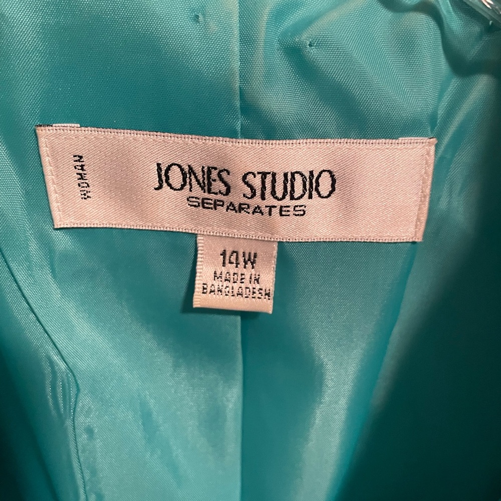 Two for one! Beautiful turquoise jacket/blazer fully lined with blows underneath - Picture 3 of 7